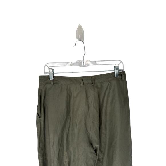 Cambio Pants Gray Basic Casual‎ Linen Blend Relaxed Cropped Pants Size 10 - Picture 6 of 15